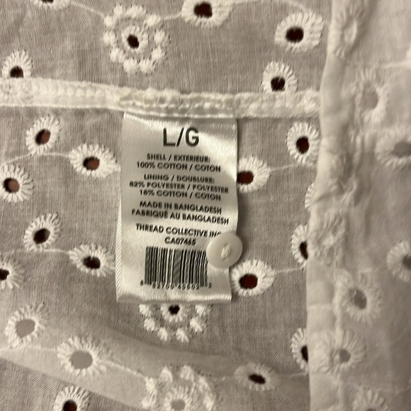 Mexx dress white eyelet Large - Picture 5 of 11